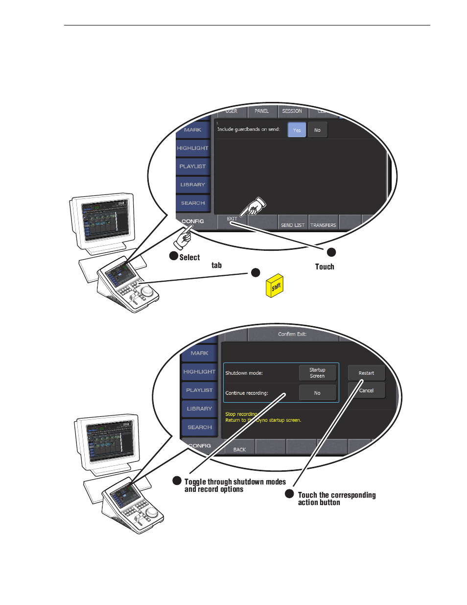 Shutdown k2 dyno controller | Grass Valley K2 Dyno Quick Start v.2.0 User Manual | Page 25 / 36