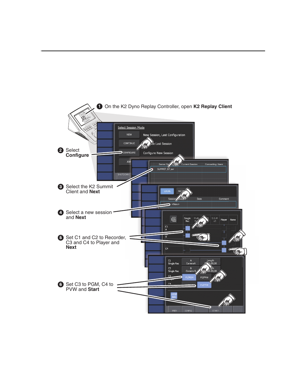 Operation, Start a new session, Chapter | Grass Valley K2 Dyno Quick Start v.1.6 User Manual | Page 13 / 36