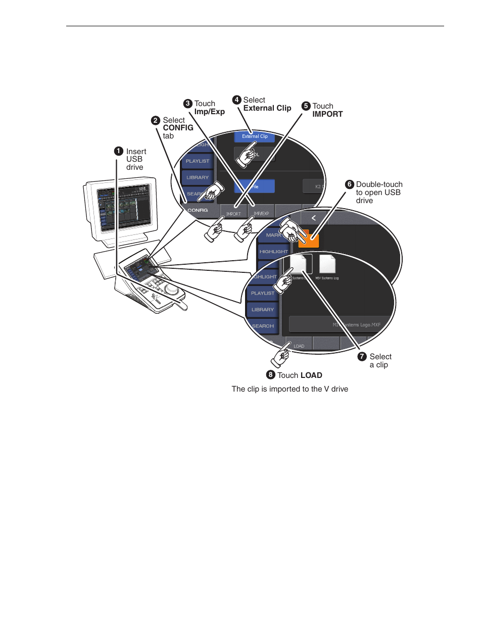 Import | Grass Valley K2 Dyno Quick Start v.1.6 User Manual | Page 21 / 36