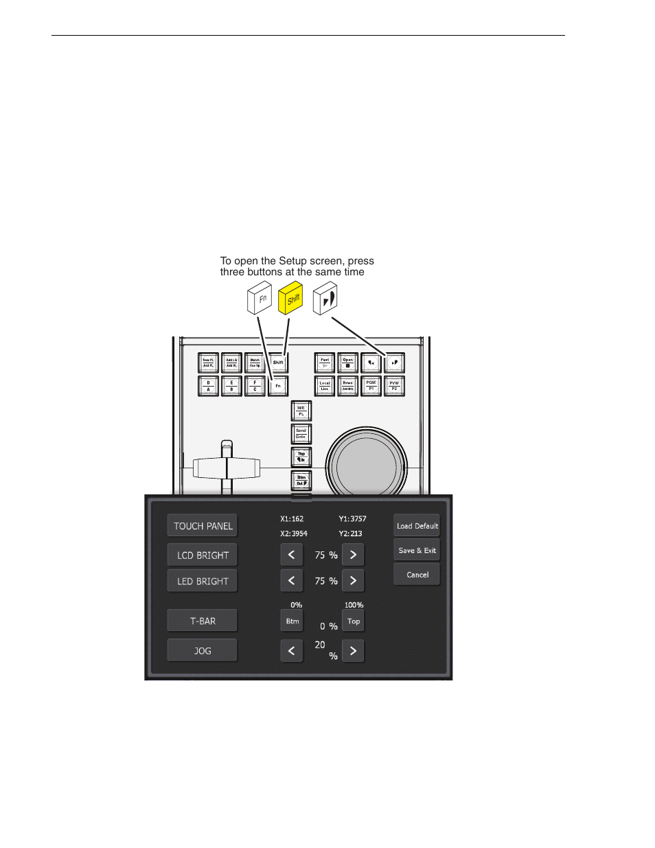 Tips and shortcuts, Chapter 2 operation, Button and then on the touch screen select | Grass Valley K2 Dyno Quick Start v.1.6 User Manual | Page 28 / 36