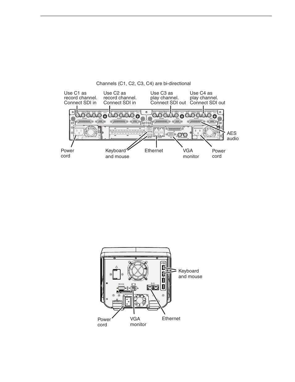 Cable k2 summit client, Cable k2 dyno controller, Power cord | Power cord keyboard and mouse vga monitor ethernet | Grass Valley K2 Dyno Quick Start v.1.6 User Manual | Page 7 / 36