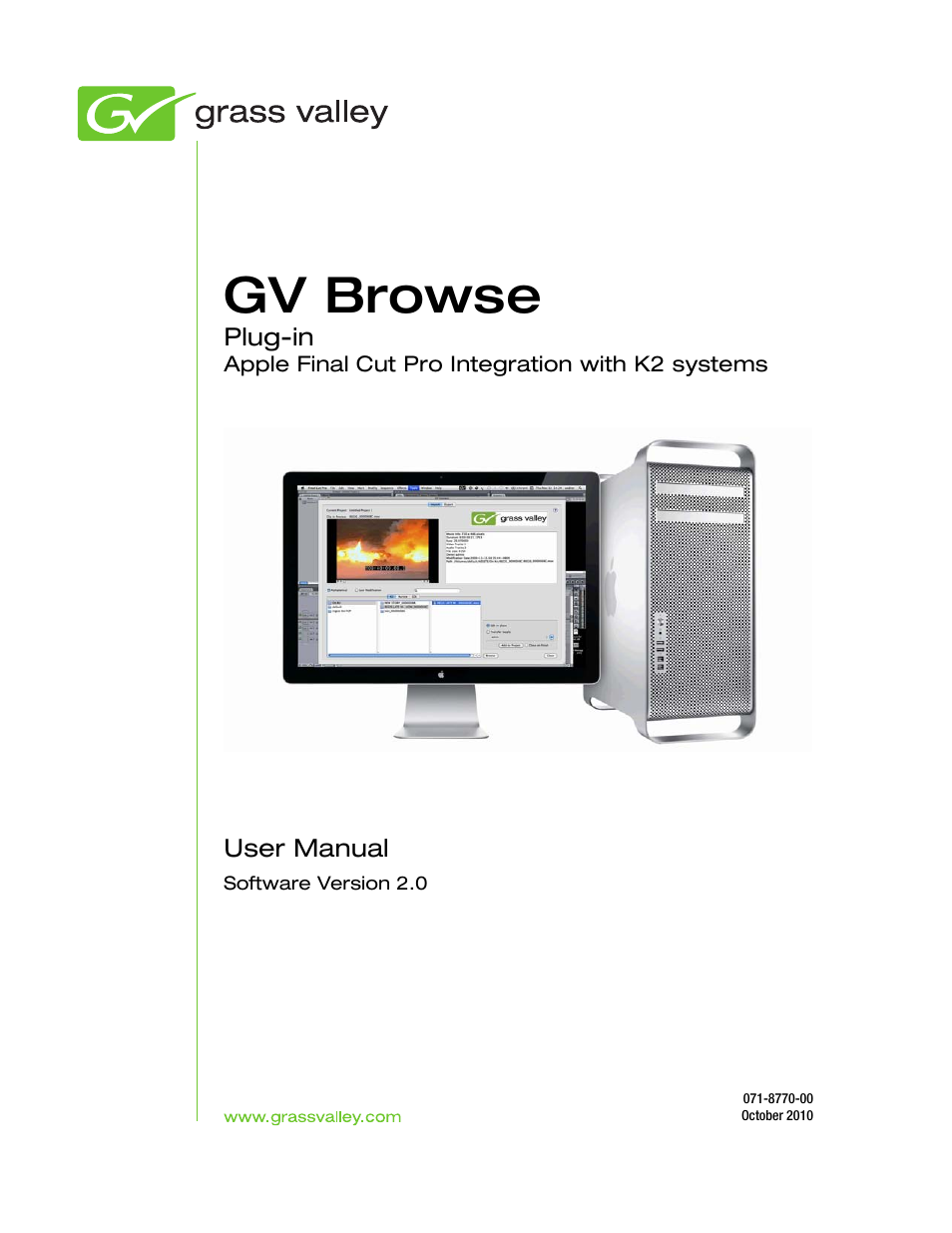 Grass Valley GV Browse v.2.0 User Manual | 24 pages