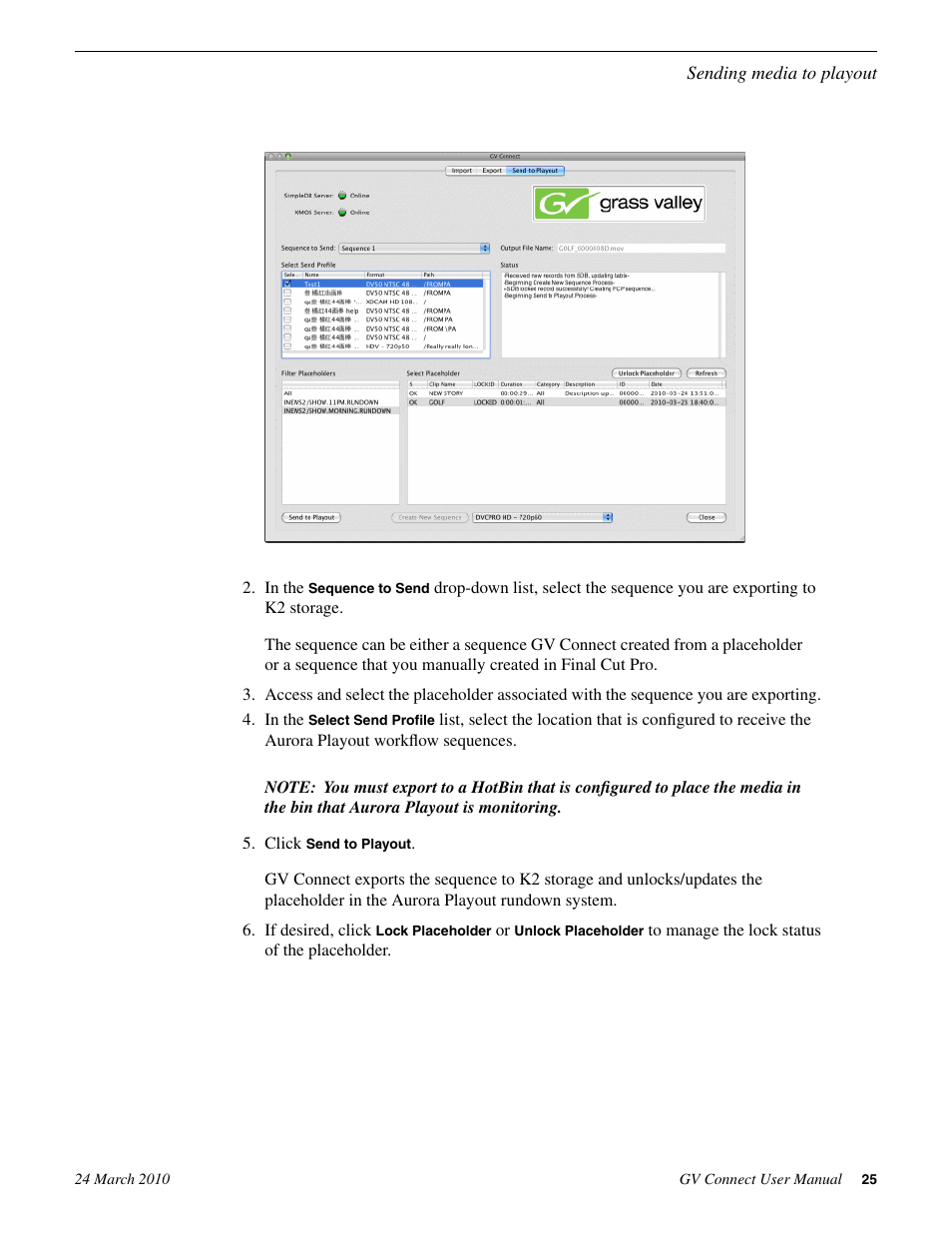 Grass Valley GV Browse v.1.1.0 User Manual | Page 25 / 26