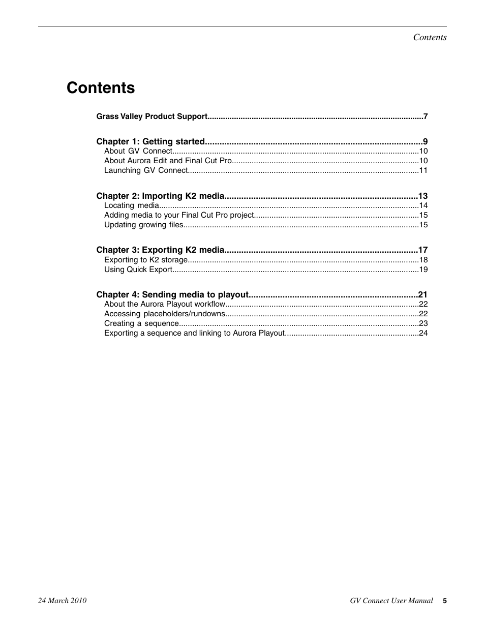 Grass Valley GV Browse v.1.1.0 User Manual | Page 5 / 26