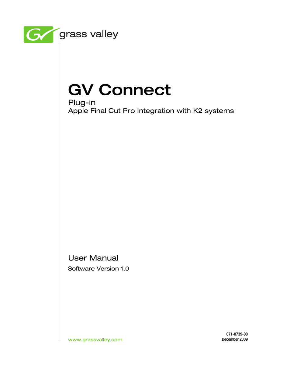 Gv connect | Grass Valley GV Browse v.1.0.1 User Manual | Page 3 / 20