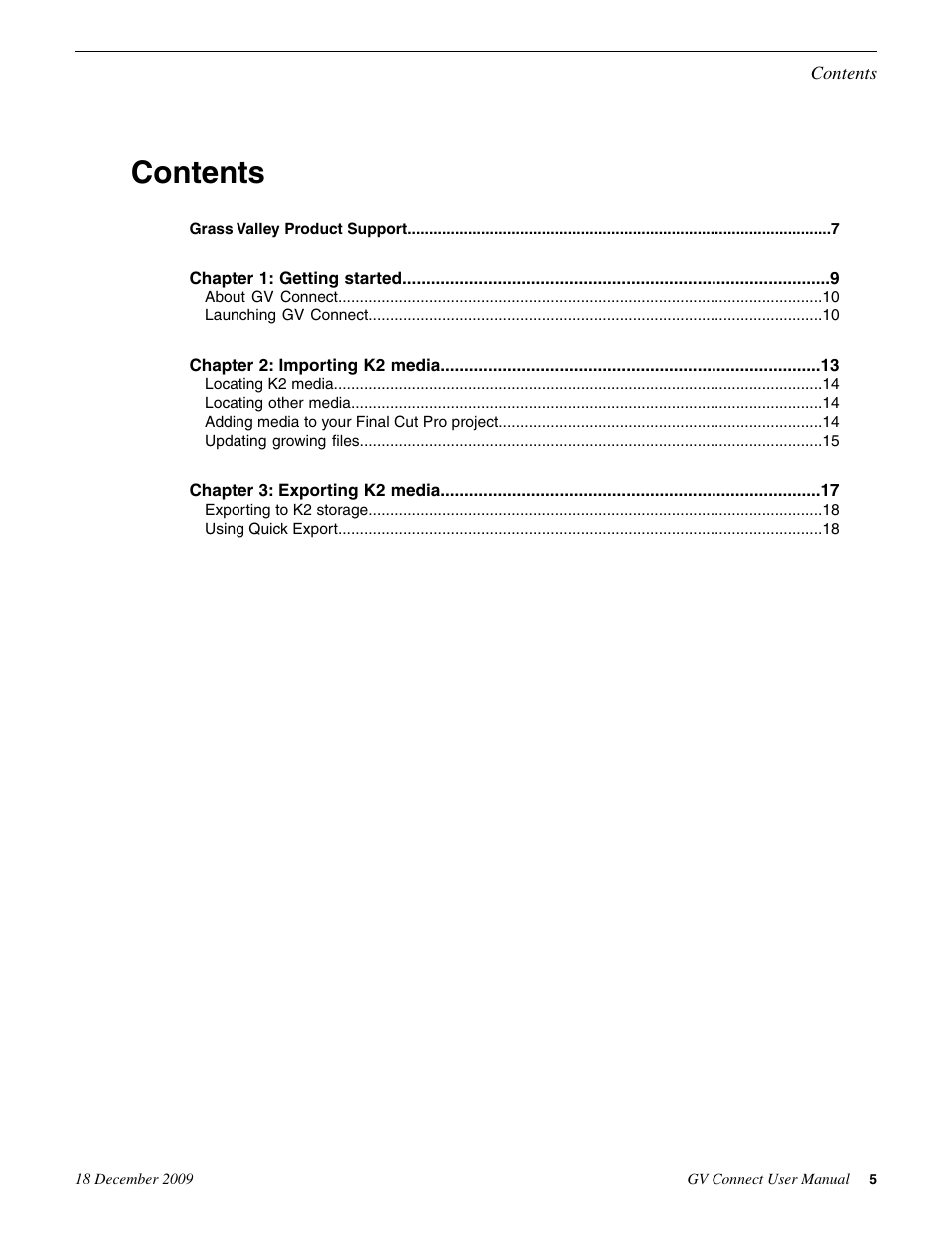 Grass Valley GV Browse v.1.0.1 User Manual | Page 5 / 20