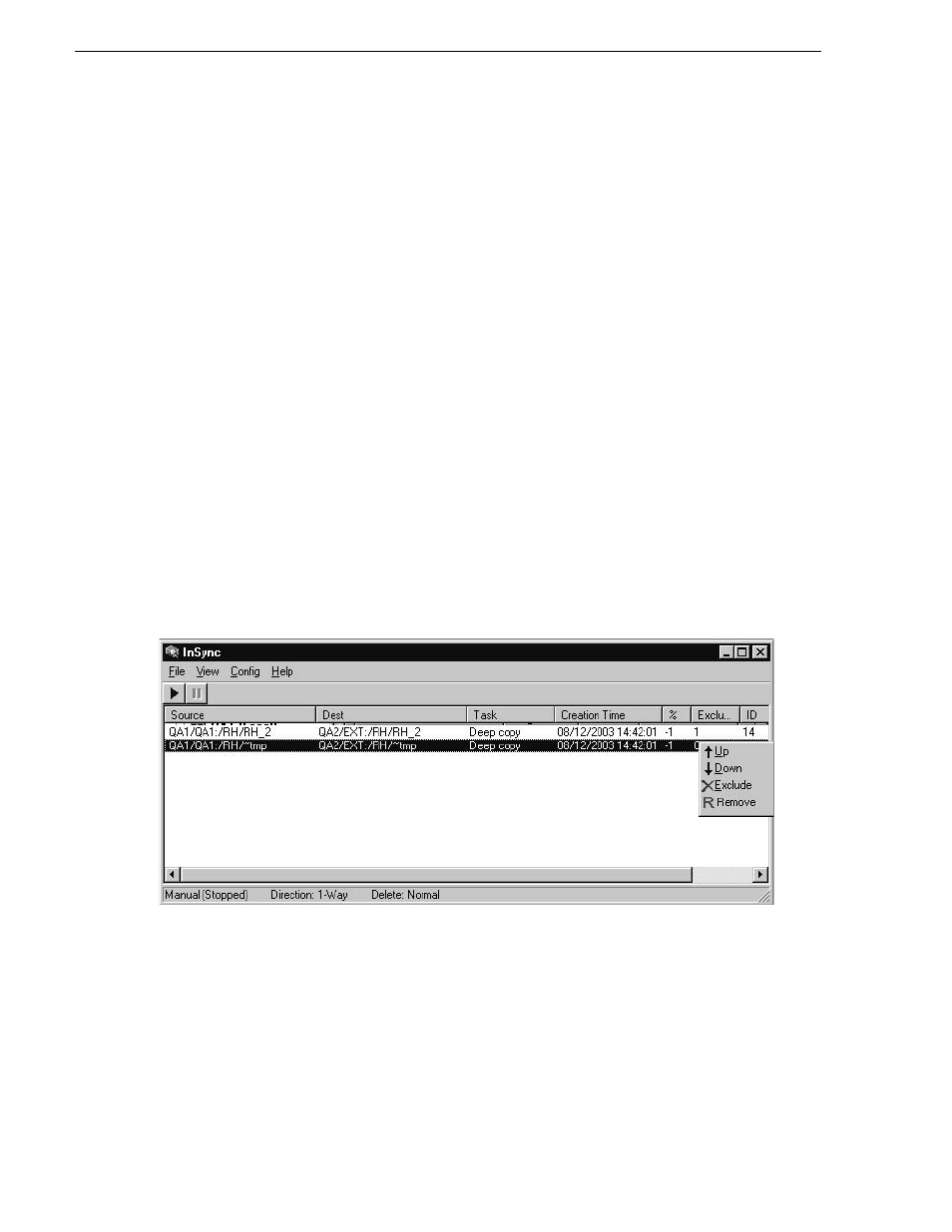 Managing individual synchronization tasks, About task blocks, Re-arranging the order of synchronization tasks | Excluding synchronization tasks | Grass Valley K2 InSync v.4.0 User Manual | Page 16 / 22