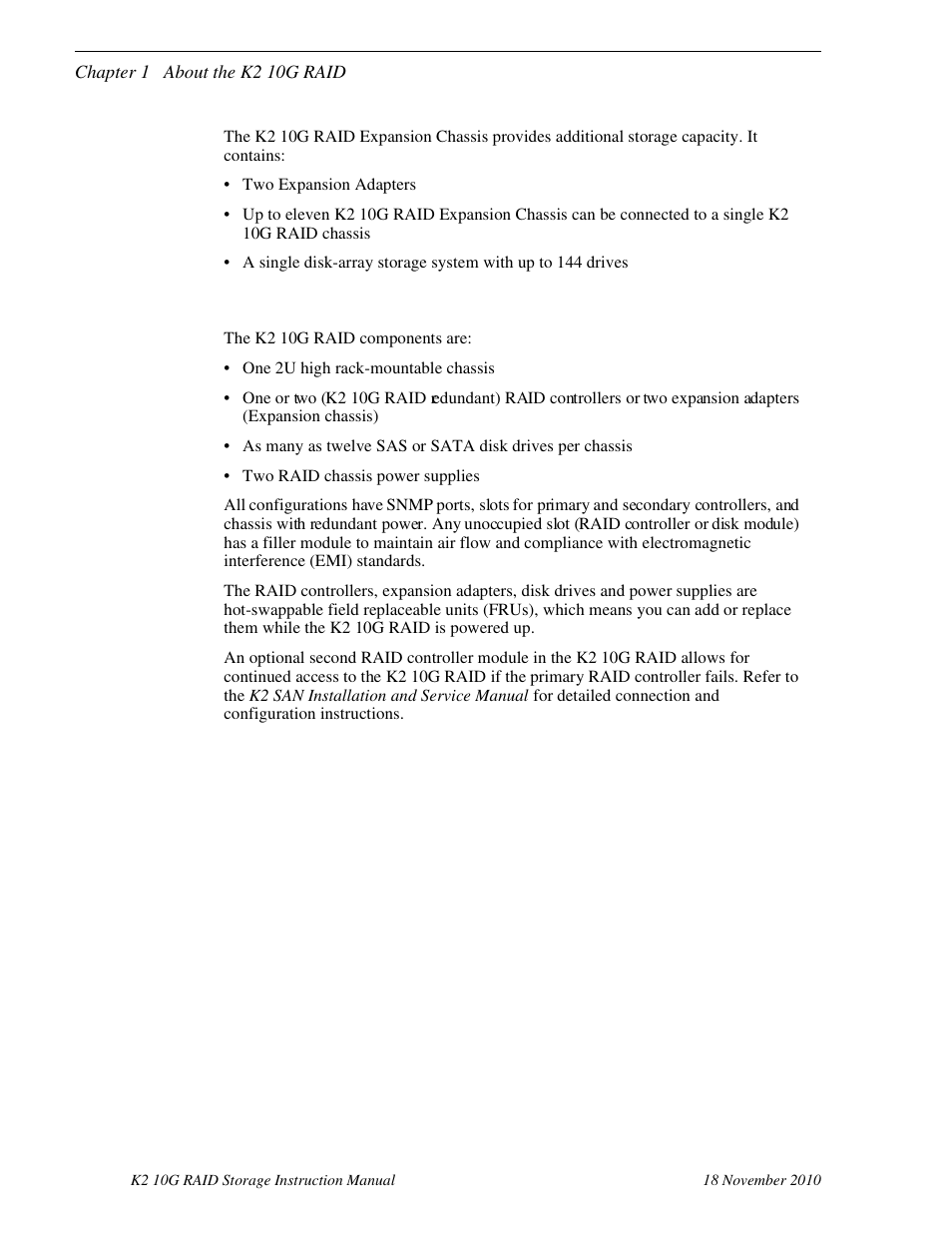 K2 10g raid components | Grass Valley K2 10G RAID User Manual | Page 35 / 77
