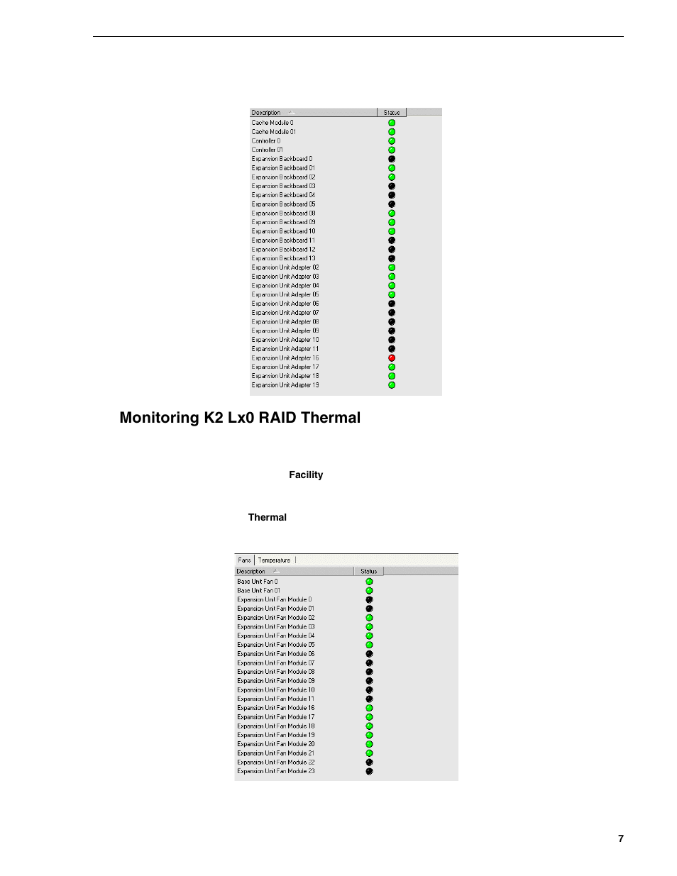 Monitoring k2 lx0 raid thermal | Grass Valley K2 Lx0 RAID User Manual | Page 7 / 12