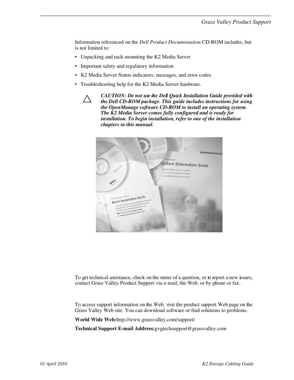 Grass valley product support, Web technical support | Grass Valley K2 Storage User Manual | Page 71 / 74