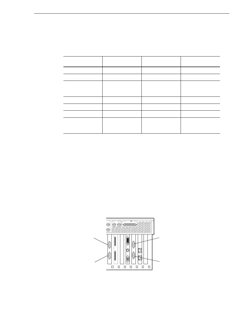 Locations of rear panel boards, Rs-422 ports, Locations of rear panel boards rs-422 ports | Boards are mapped to rear panel slots as follows | Grass Valley K2 Media Client System Guide Oct.10 2006 User Manual | Page 37 / 154