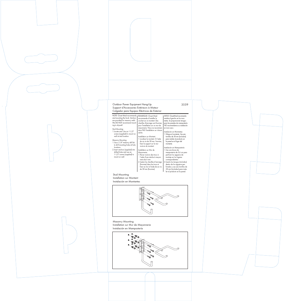 Closet Maid Outdoor Power Equipment Hang-Up 3559 User Manual | 1 page