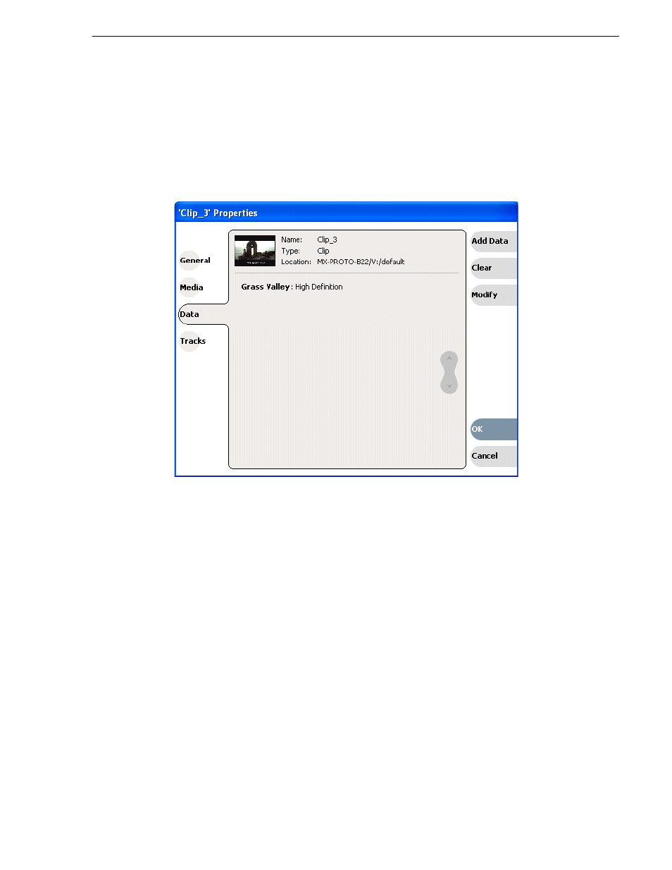 Clearing metadata | Grass Valley K2 Media Client User Manual v3.3 User Manual | Page 149 / 304