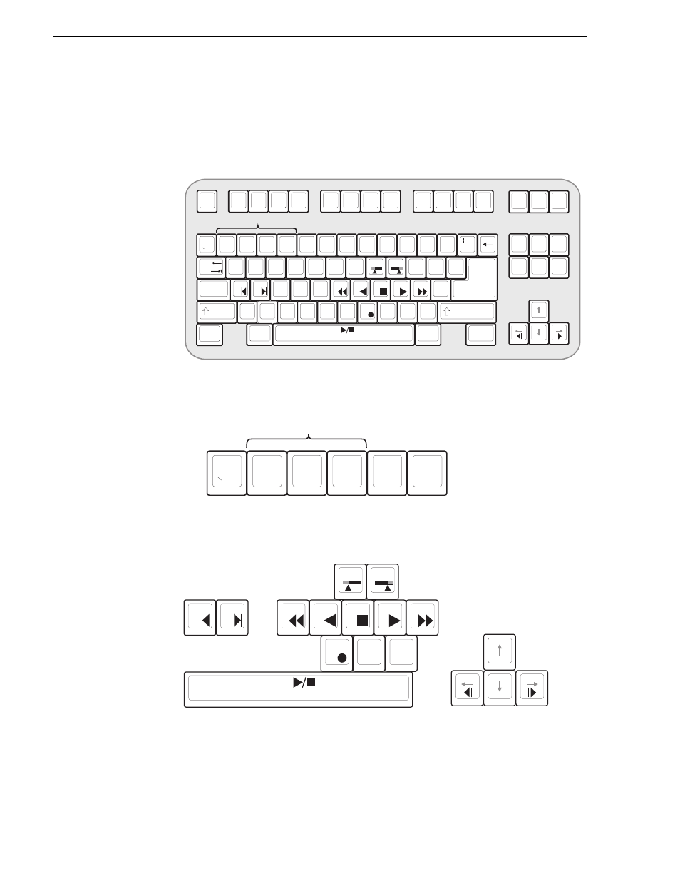 About keyboard operation, Channel select, Basic transport controls | Channel select basic transport controls, Appendix a keyboard shortcuts, Ha s, Io m, Jk l | Grass Valley K2 Media Client User Manual v3.3 User Manual | Page 250 / 304