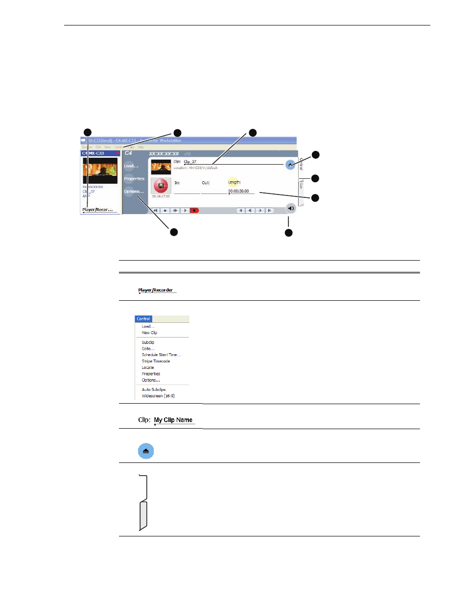 Conventions used in the appcenter interface | Grass Valley K2 Media Client User Manual v3.3 User Manual | Page 39 / 304