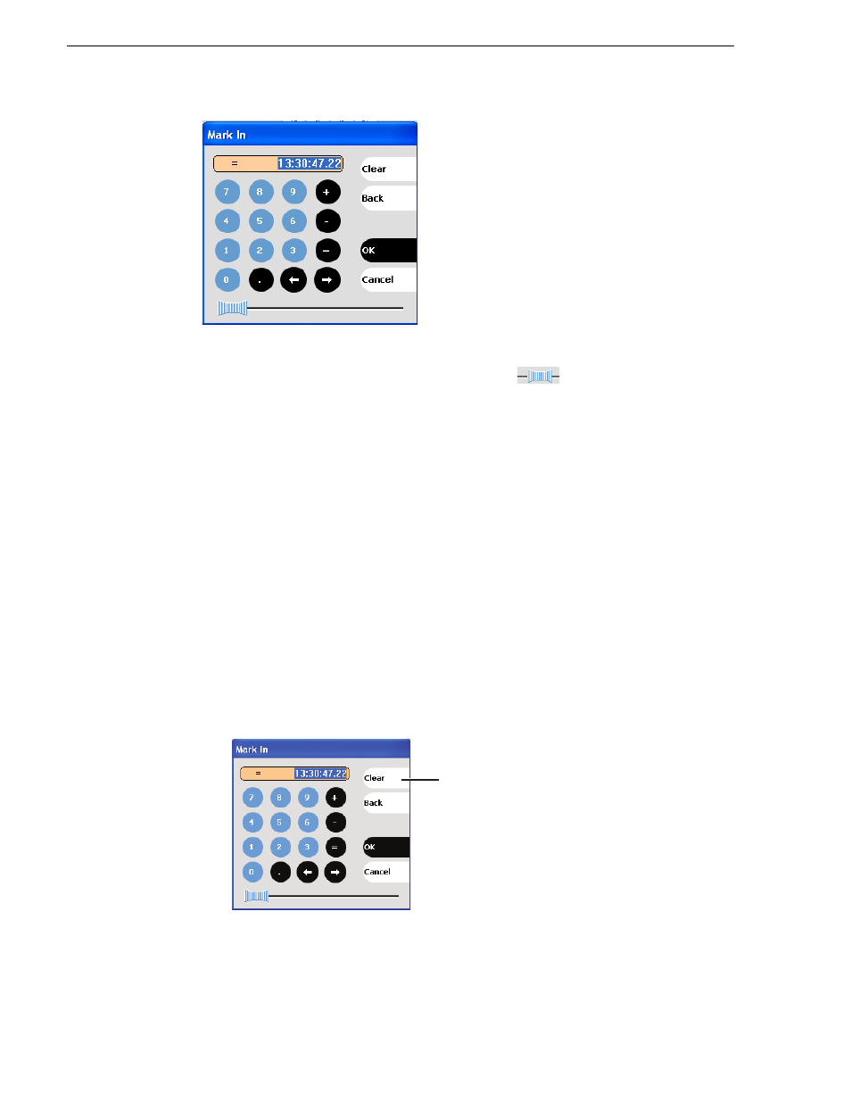 Clearing mark-in/mark-out points | Grass Valley K2 Media Client User Manual v3.3 User Manual | Page 82 / 304