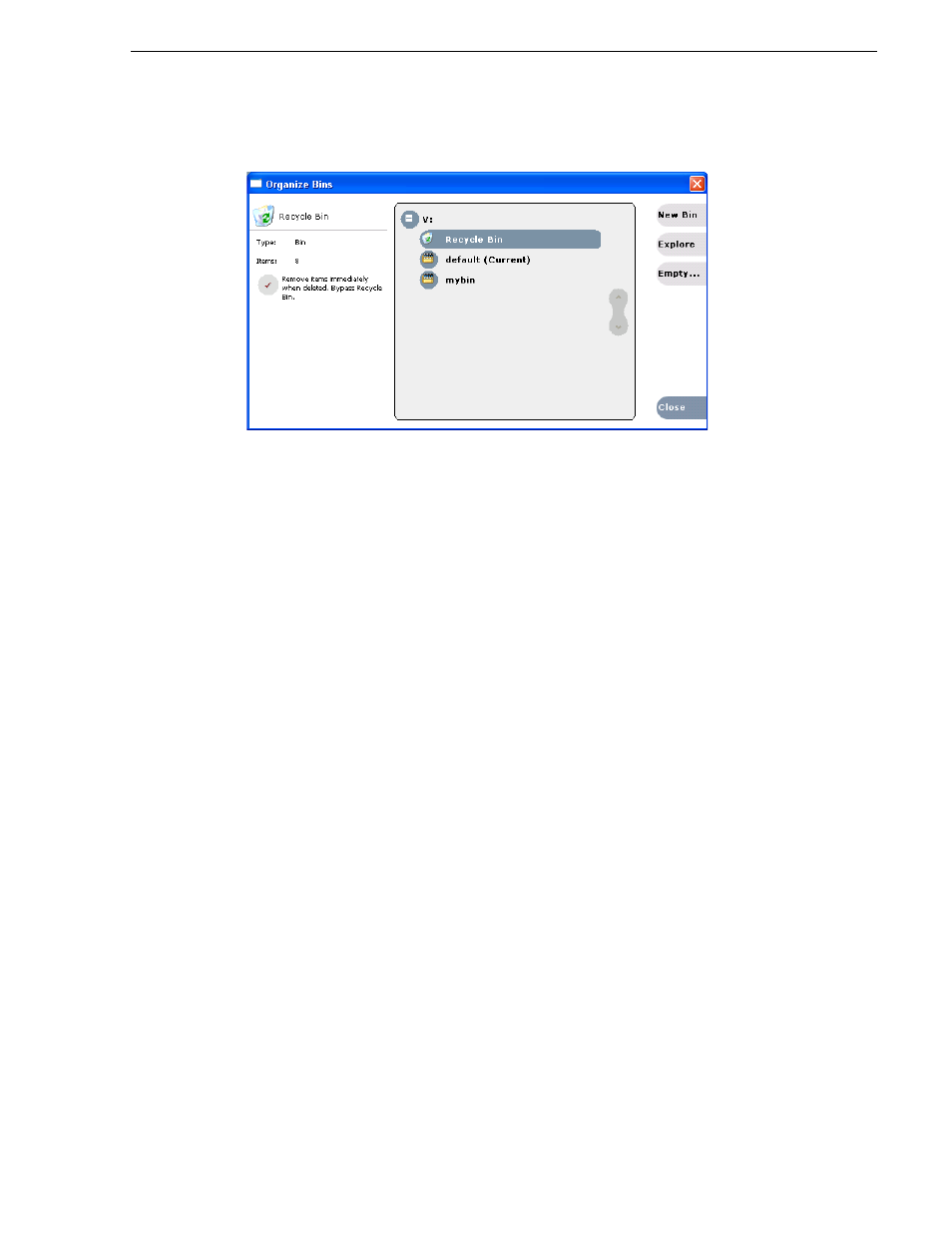 Locating assets, Sorting assets in the asset list, See “locating assets” on | Opens the organize bins dialog bo, Change current bin | Grass Valley K2 Media Client User Manual Oct.10 2006 User Manual | Page 135 / 220