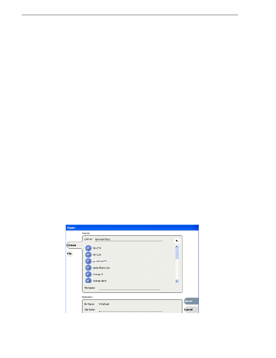 Importing streaming media | Grass Valley K2 Media Client User Manual Oct.10 2006 User Manual | Page 164 / 220