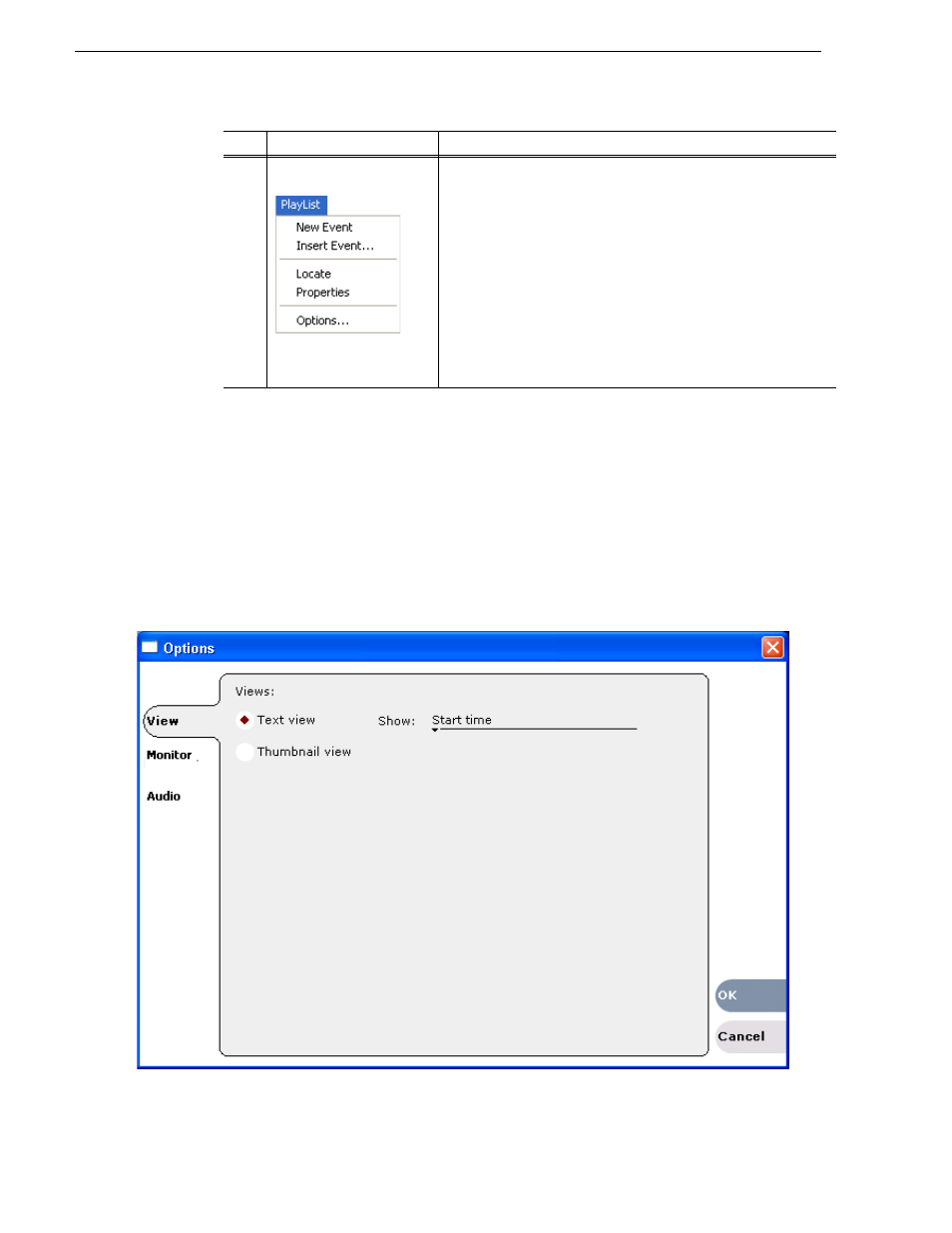 Selecting text or thumbnail view | Grass Valley K2 Media Client User Manual Oct.10 2006 User Manual | Page 92 / 220