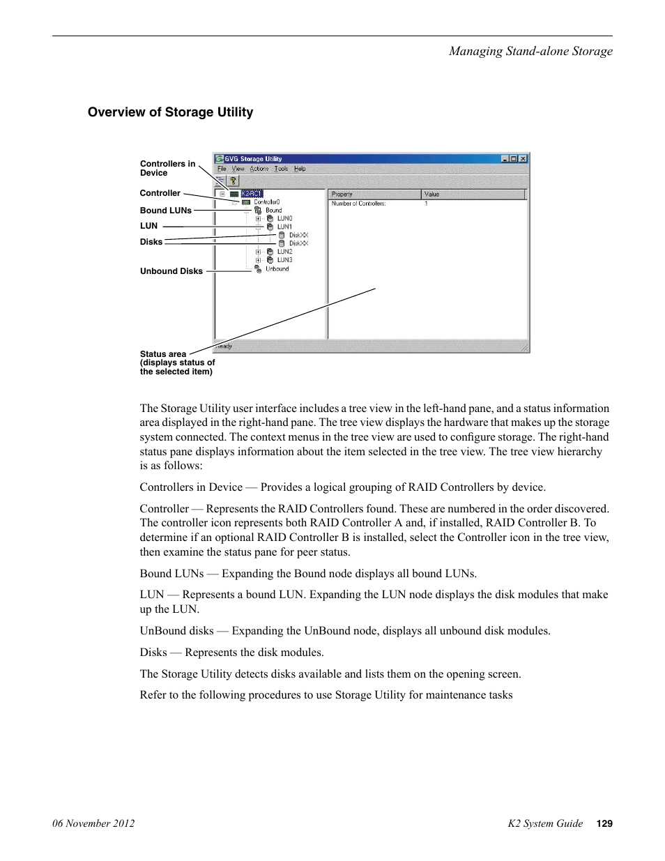 Overview of storage utility | Grass Valley K2 System Guide v.9.0 User Manual | Page 129 / 284
