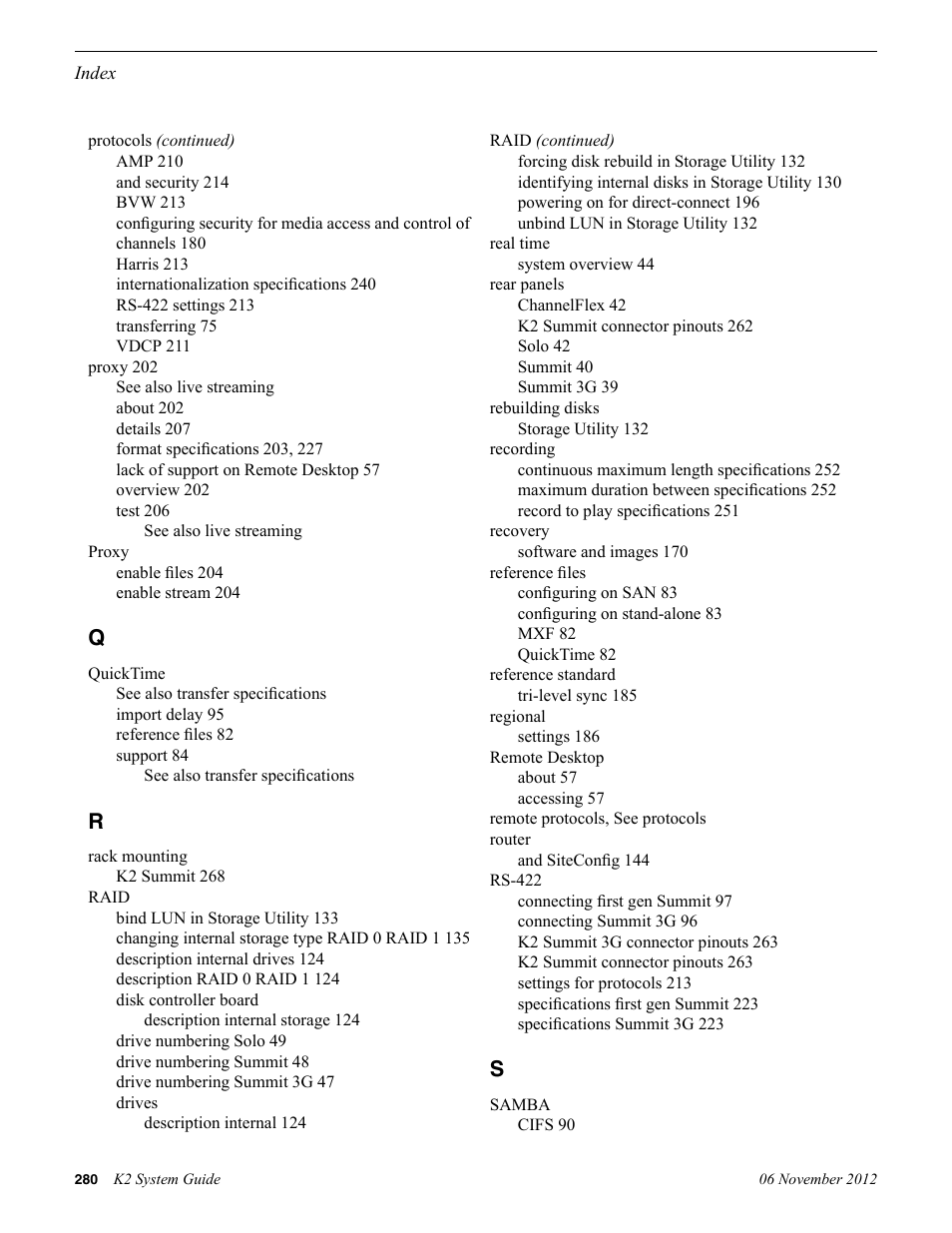Raid, Proxy | Grass Valley K2 System Guide v.9.0 User Manual | Page 280 / 284