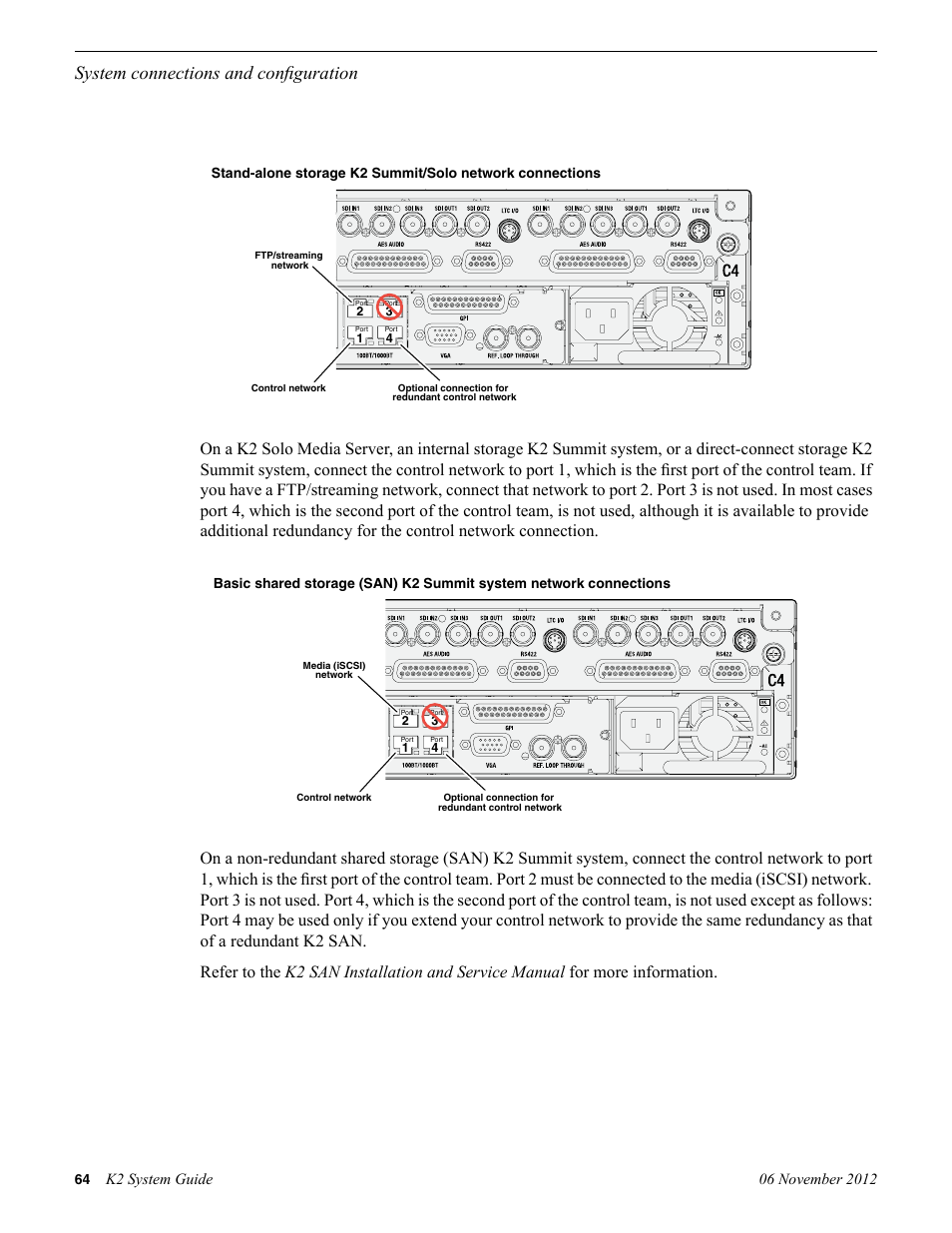 System connections and configuration | Grass Valley K2 System Guide v.9.0 User Manual | Page 64 / 284