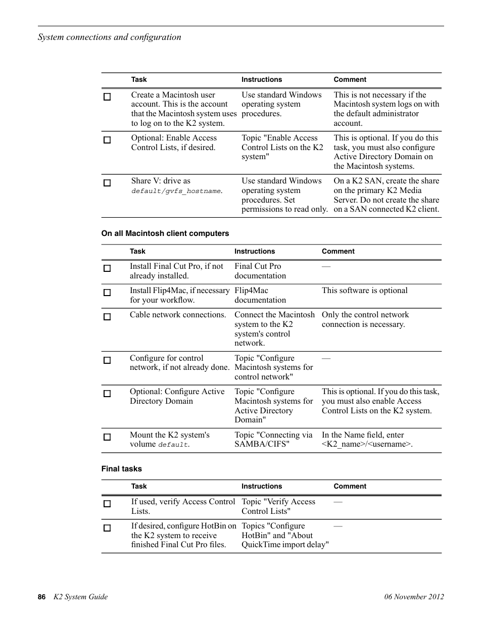 Grass Valley K2 System Guide v.9.0 User Manual | Page 86 / 284