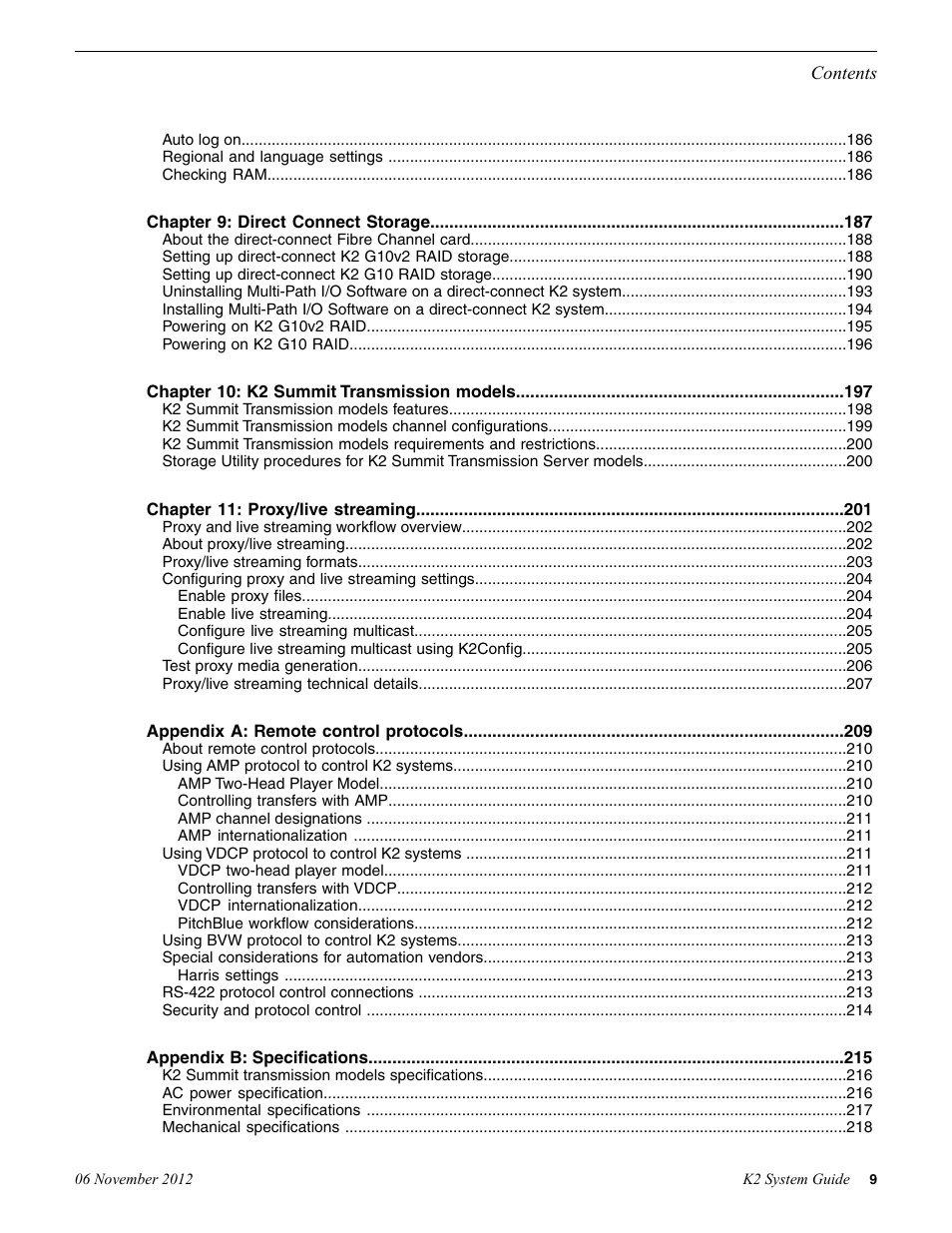 Grass Valley K2 System Guide v.9.0 User Manual | Page 9 / 284