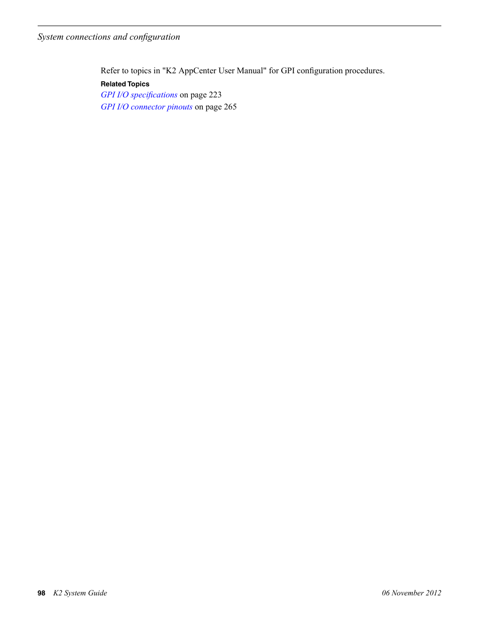 Grass Valley K2 System Guide v.9.0 User Manual | Page 98 / 284