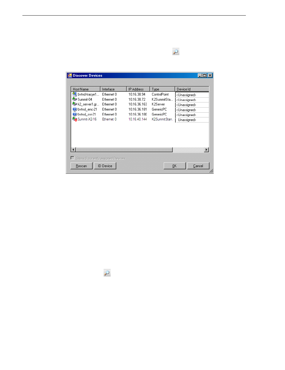Assigning discovered devices | Grass Valley K2 System Guide v.7.2 User Manual | Page 138 / 254