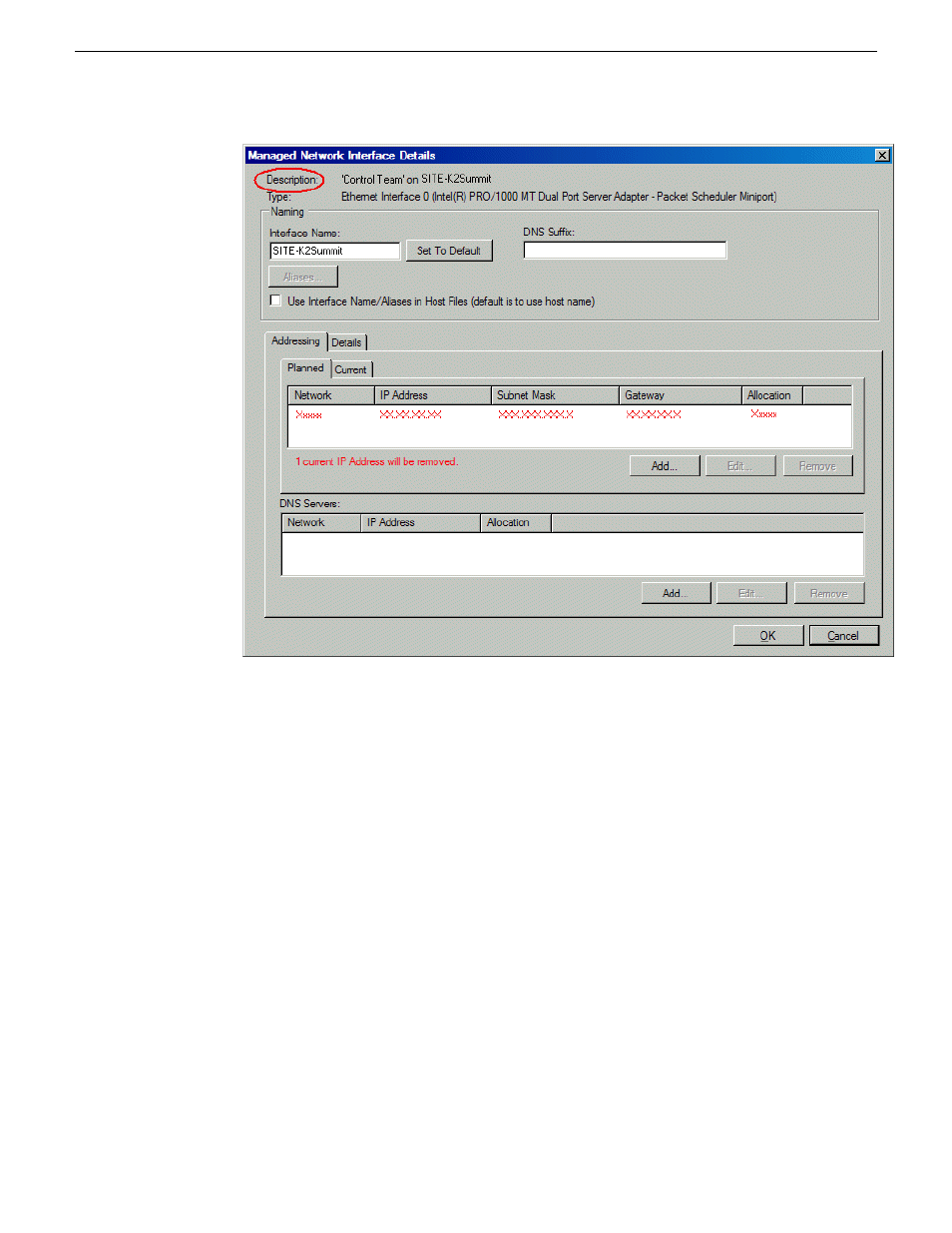 Modifying an unassigned (unmanaged) interface | Grass Valley SiteConfig Migration Instructions User Manual | Page 41 / 89