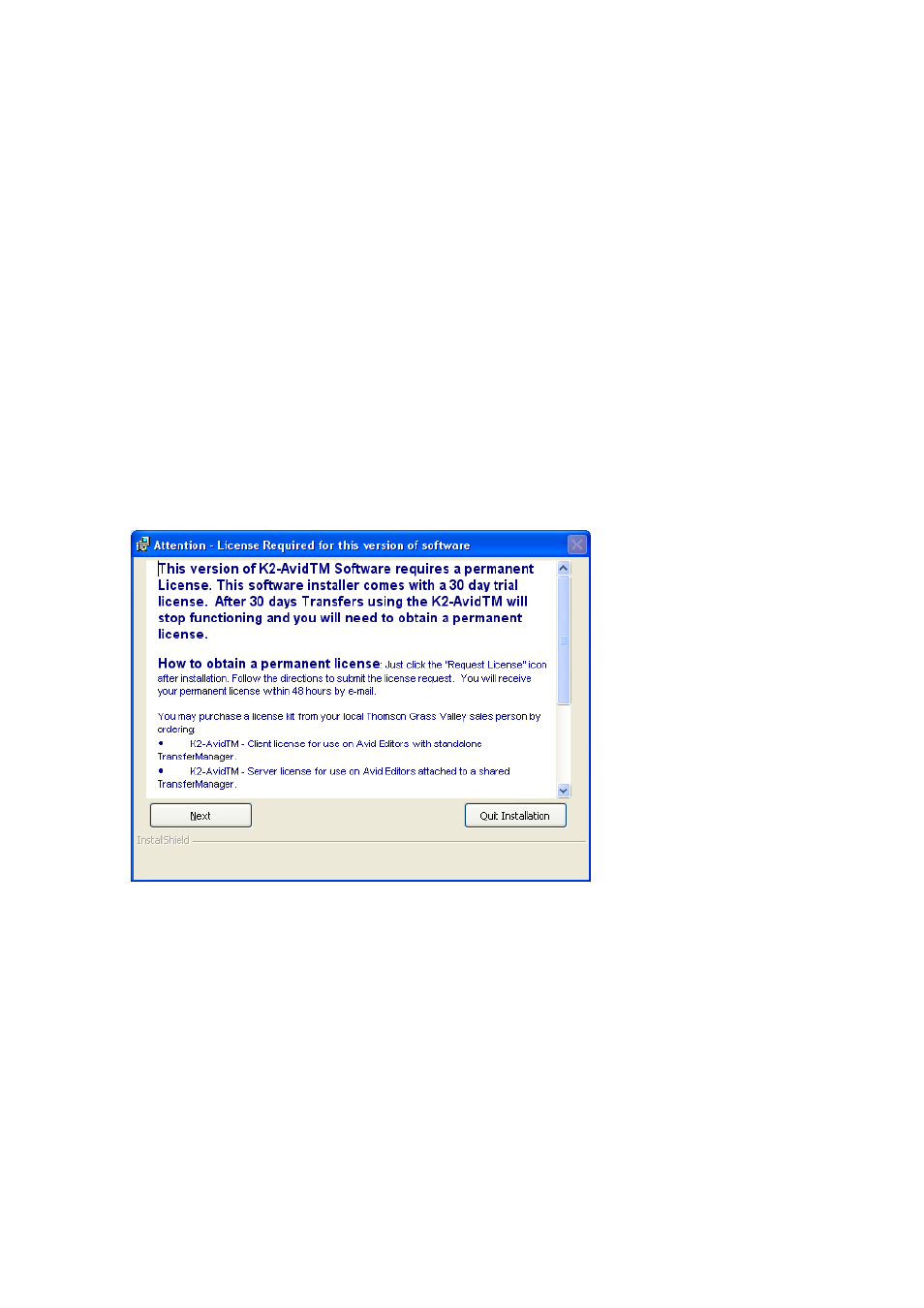 Installing k2-avidtm software on avid devices, Installing the k2aviddhm software | Grass Valley K2 Avid Plug-In V.7.0.0.99 User Manual | Page 22 / 69
