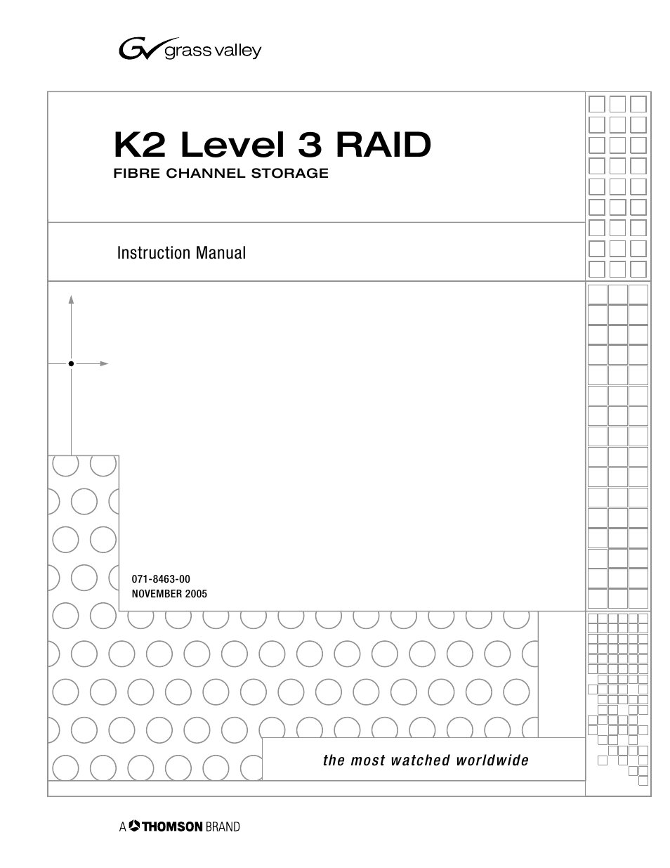 Grass Valley K2 Level 3 RAID Dec.09 2005 User Manual | 62 pages