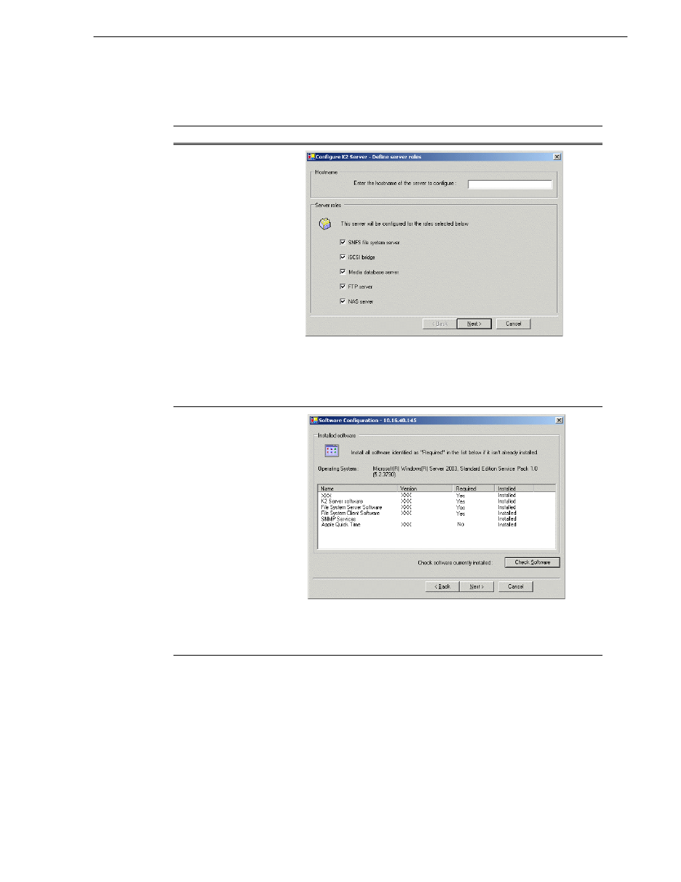 Configuring the server - part 1 | Grass Valley K2 Storage System Instruction Manual v.3.3 User Manual | Page 167 / 574