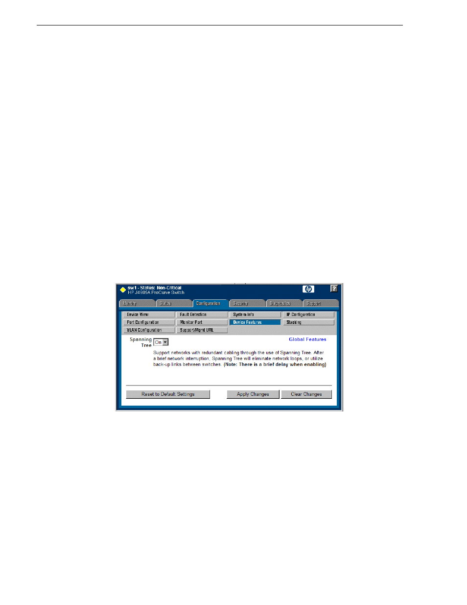 Configuring the gige switch via the web interface, Configuring the gige switch via the web | Grass Valley K2 Storage System Instruction Manual v.3.3 User Manual | Page 46 / 574