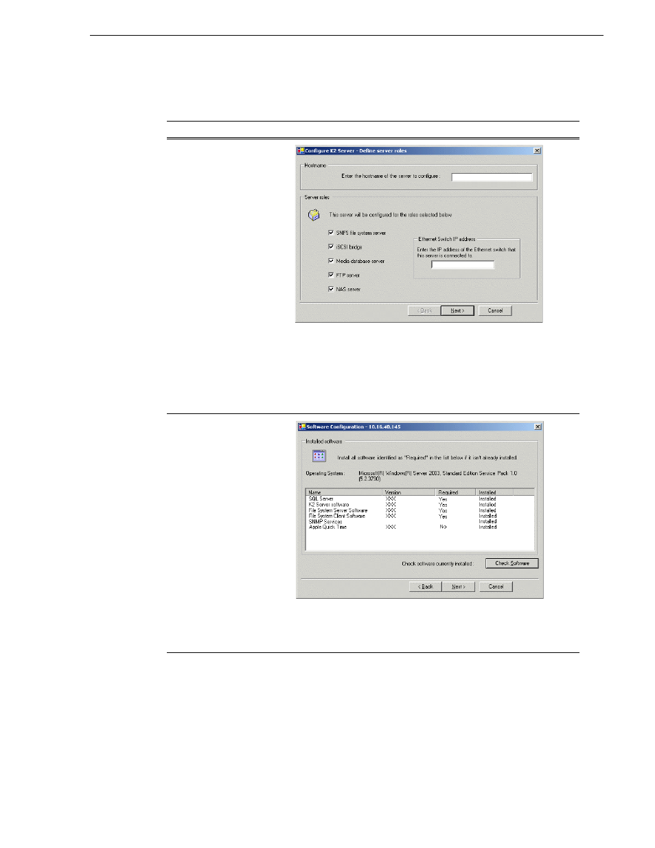 Configuring server a - part 1 | Grass Valley K2 Storage System Instruction Manual v.3.2 Nov.18 2008 User Manual | Page 205 / 524