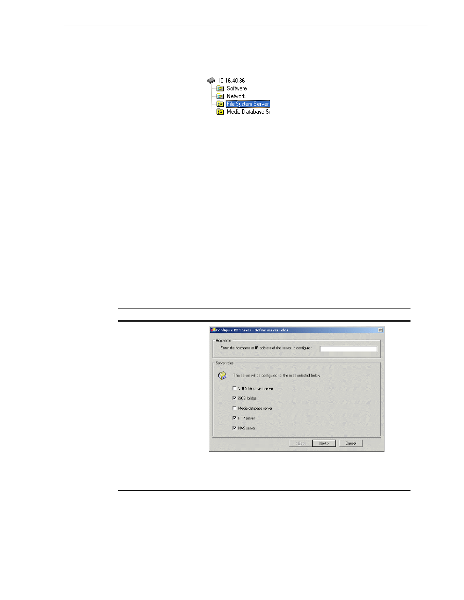 Configuring server 2a | Grass Valley K2 Storage System Instruction Manual v.3.2 Sep.24 2007 User Manual | Page 225 / 764