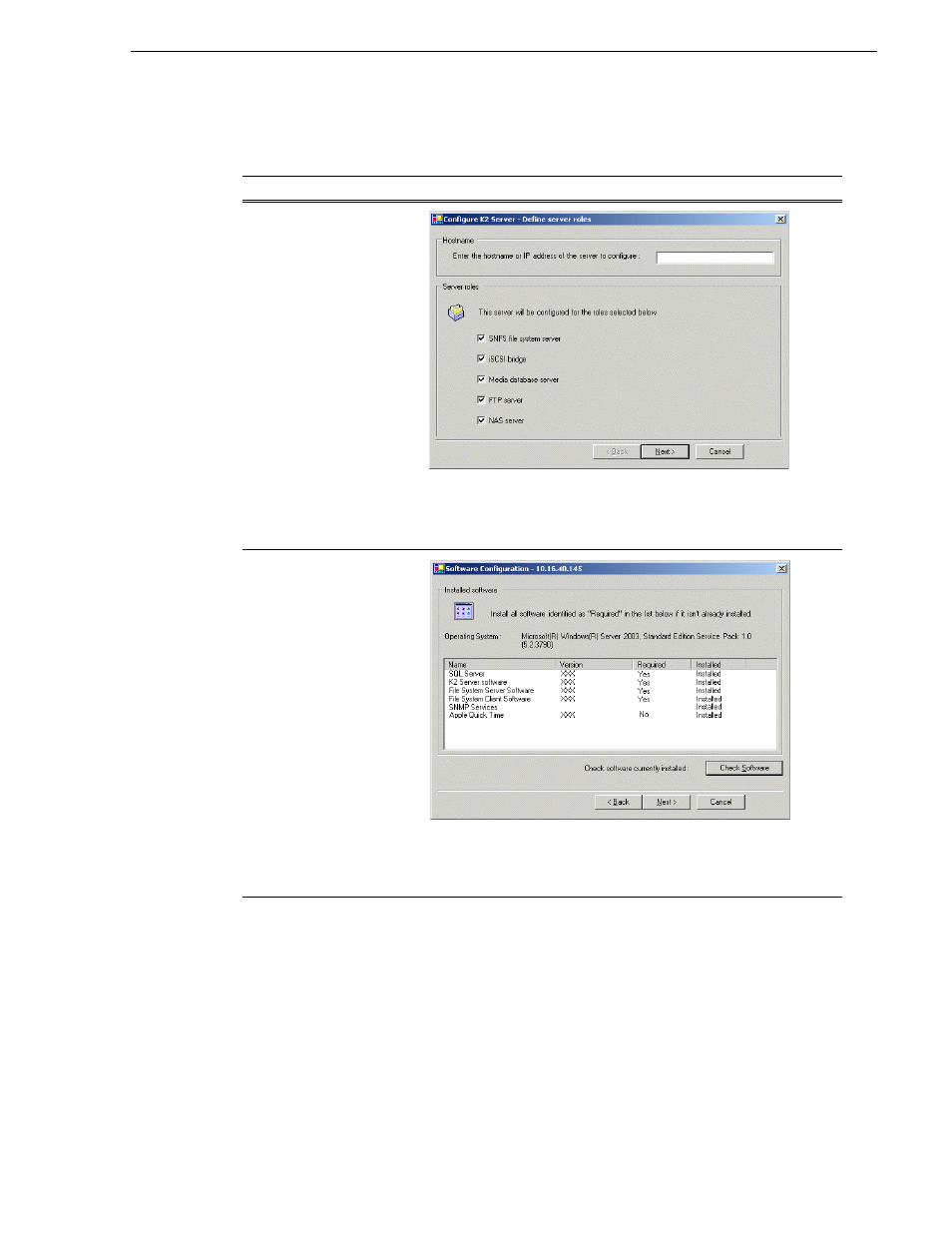 Configuring the server - part 1 | Grass Valley K2 Storage System Instruction Manual v.3.2 Sep.24 2007 User Manual | Page 315 / 764