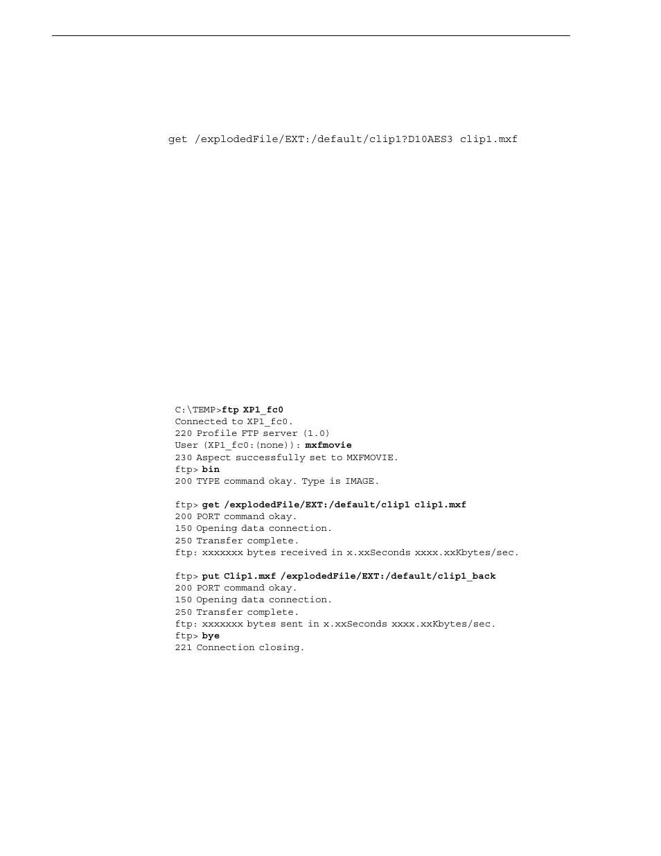 A sample mxf session | Grass Valley UIM v.2.1.1 User Manual | Page 150 / 166