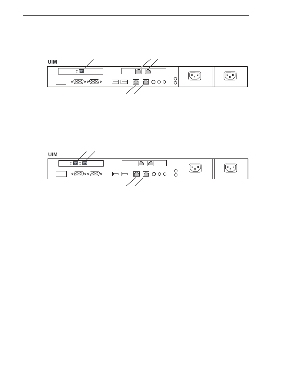 Rear panel view, dell 1950, 1000 baset, Rear panel view, dell 1950, fibre channel ip, Software configurations available | Grass Valley UIM v.2.1.1 User Manual | Page 30 / 166