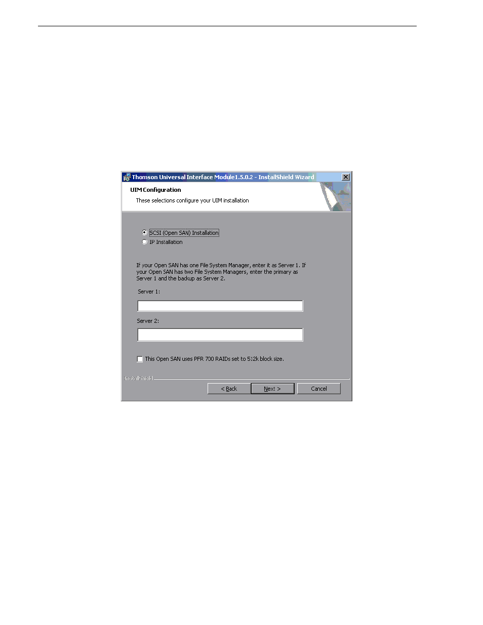 Install uim-san-geip system software for open san | Grass Valley UIM v.2.1.1 User Manual | Page 54 / 166
