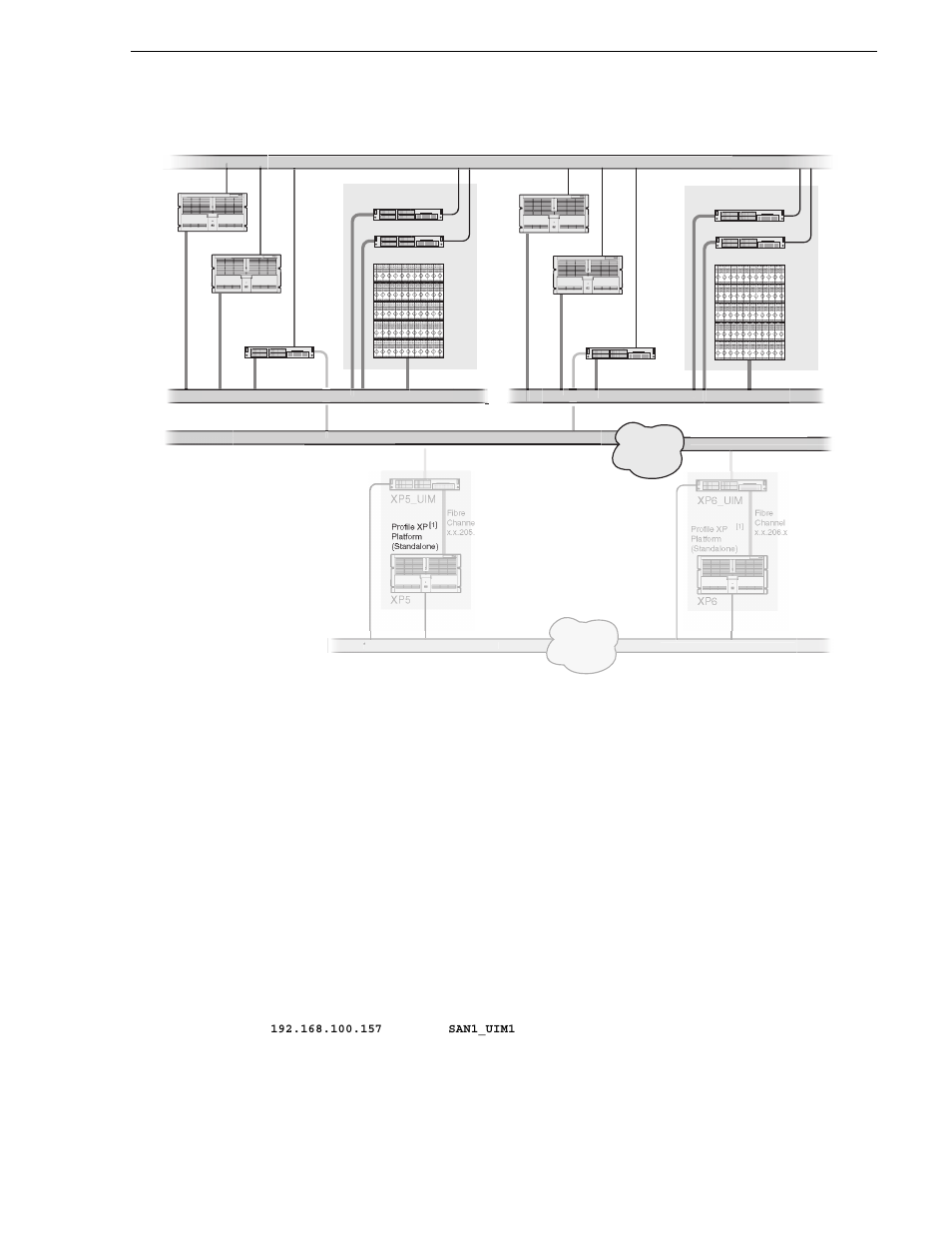 Example master hosts file entries for two sans | Grass Valley UIM v.2.1.1 User Manual | Page 59 / 166