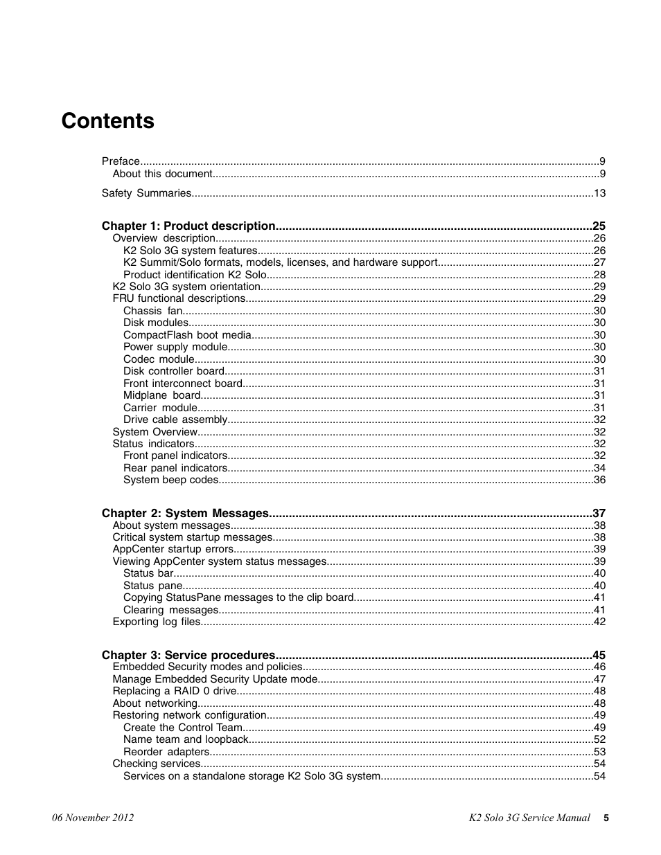 Grass Valley K2 Solo 3G Client Service Manual v.9.0 User Manual | Page 5 / 112