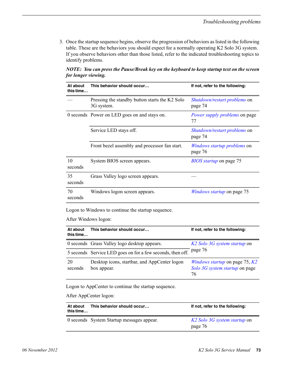 Grass Valley K2 Solo 3G Client Service Manual v.9.0 User Manual | Page 73 / 112