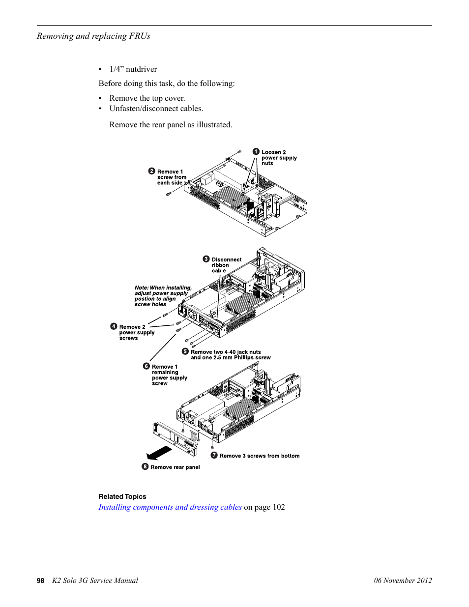 Grass Valley K2 Solo 3G Client Service Manual v.9.0 User Manual | Page 98 / 112