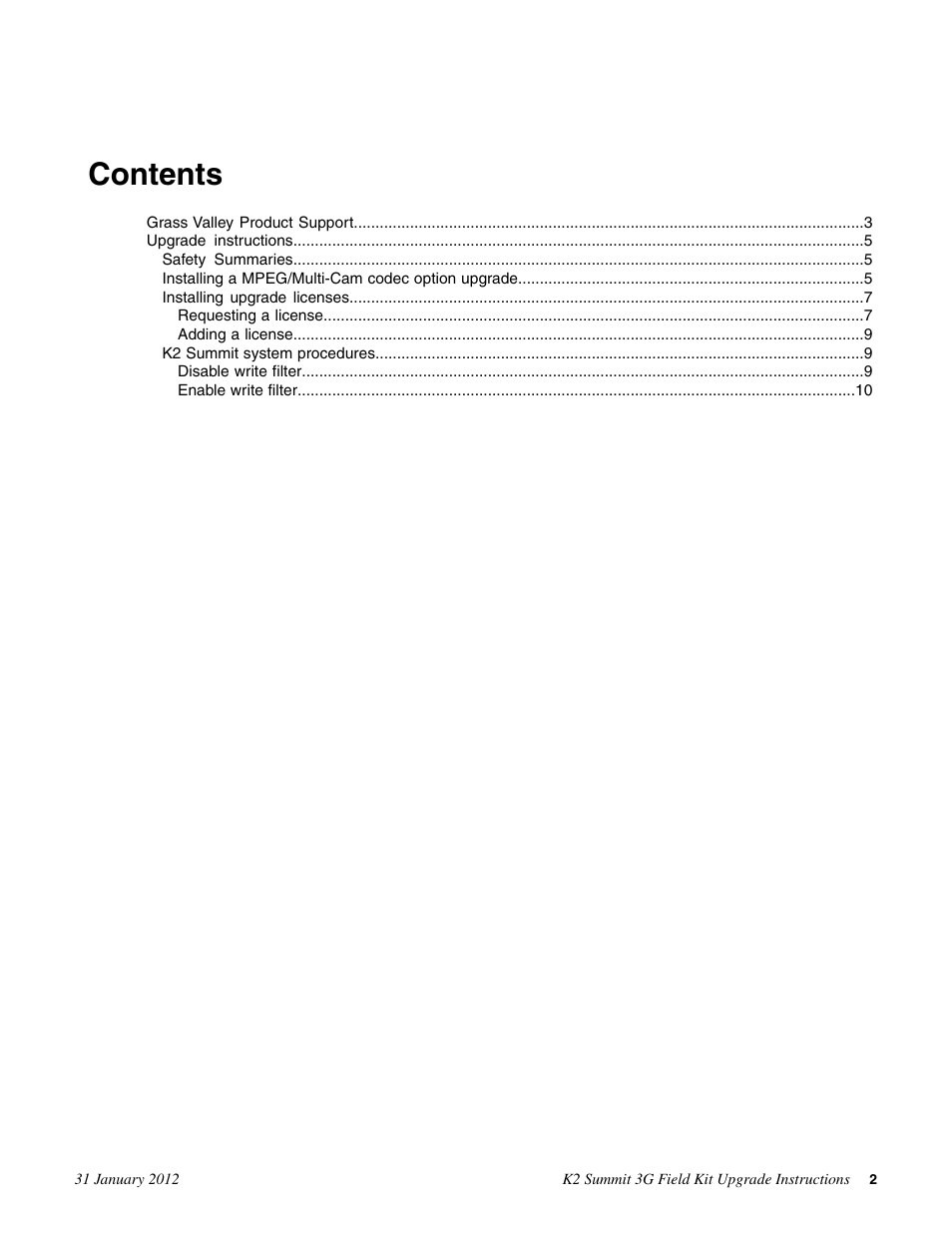 Grass Valley K2 Summit 3G Client Field Kit Upgrade Instructions v.8.x User Manual | Page 2 / 10