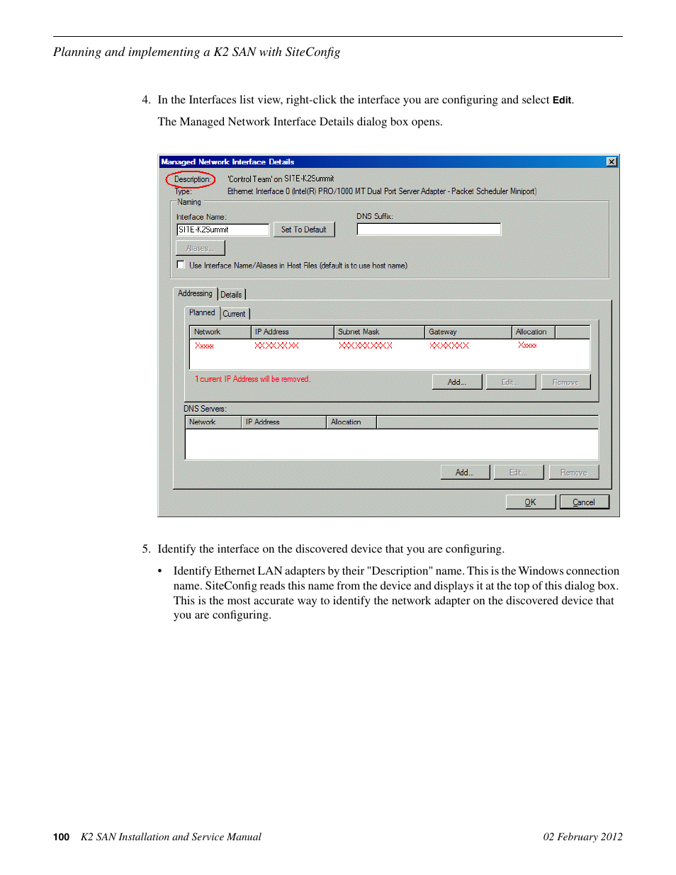 Grass Valley K2 (Summit 3G) 10Gv2 Storage Area Network Installation v.8.1 User Manual | Page 100 / 366