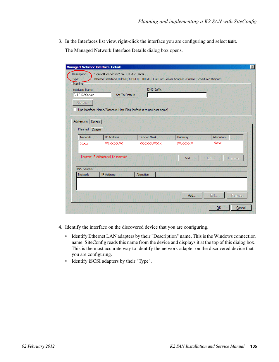 Grass Valley K2 (Summit 3G) 10Gv2 Storage Area Network Installation v.8.1 User Manual | Page 105 / 366