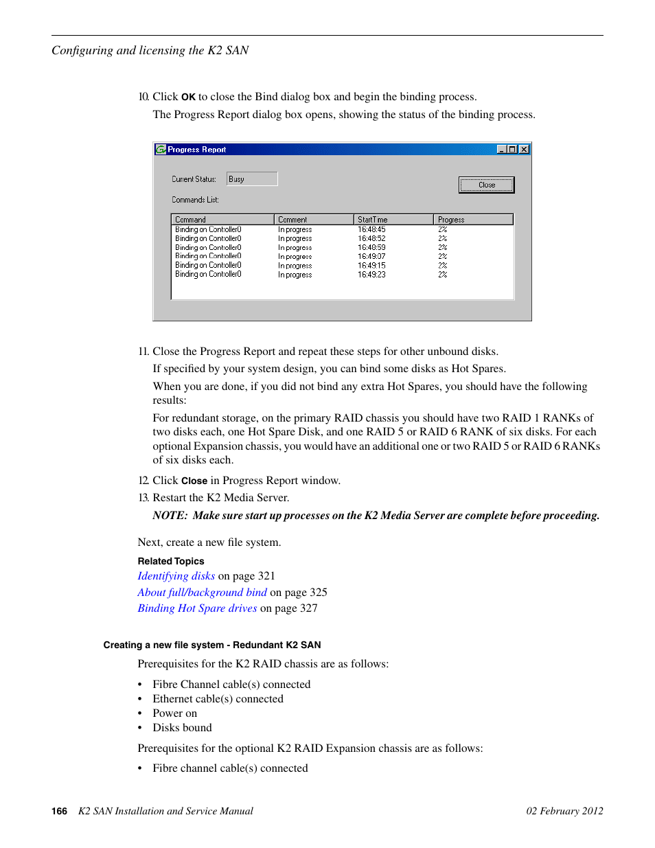 Creating a new file system - redundant k2 san | Grass Valley K2 (Summit 3G) 10Gv2 Storage Area Network Installation v.8.1 User Manual | Page 166 / 366