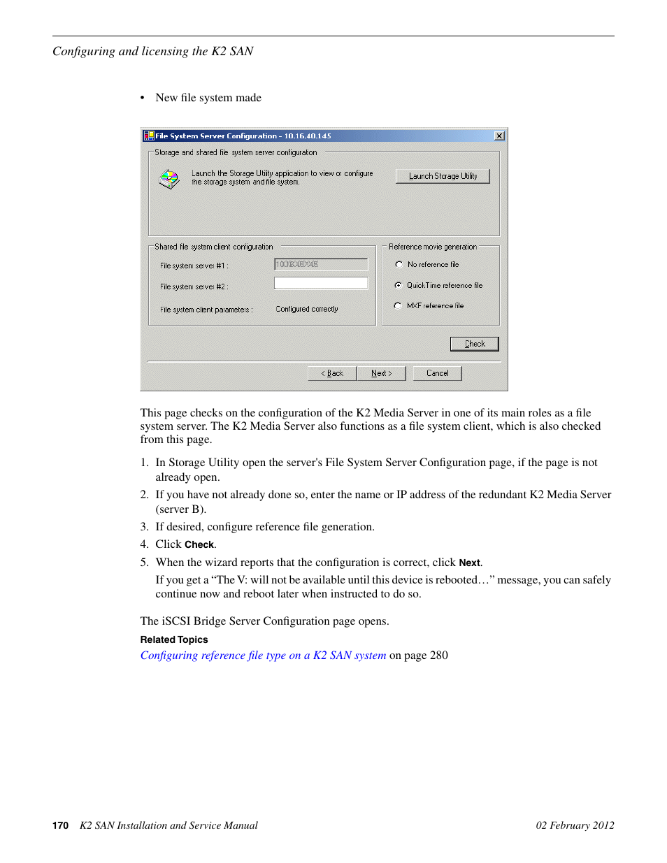 Grass Valley K2 (Summit 3G) 10Gv2 Storage Area Network Installation v.8.1 User Manual | Page 170 / 366